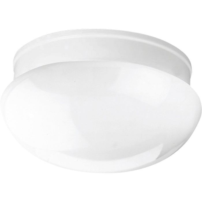 Fitter Two Light Flush Mount in White