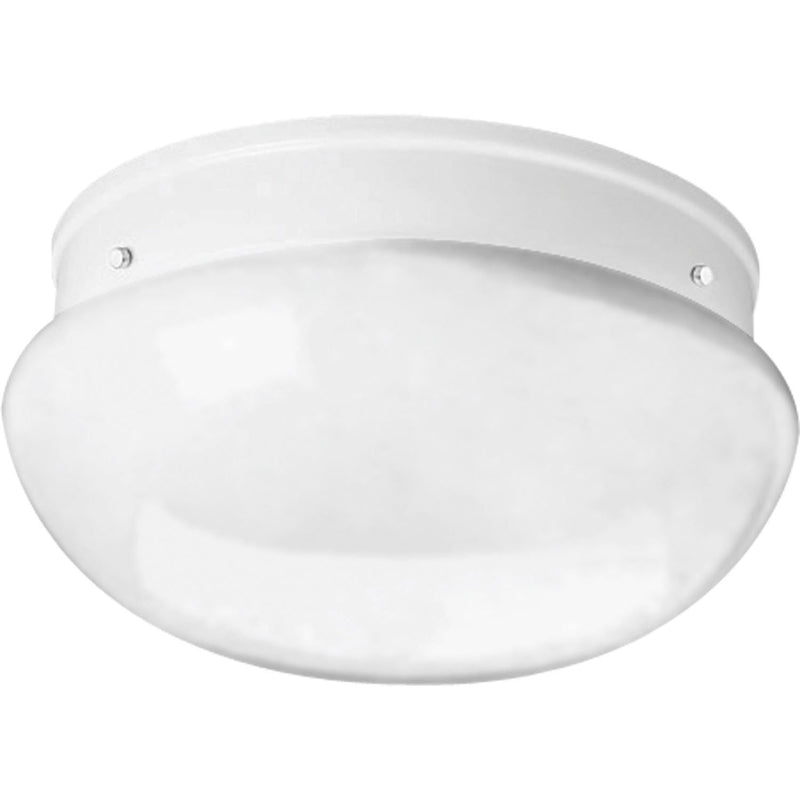 Fitter 2-Light 11.5" White Glass Flush Mount in White
