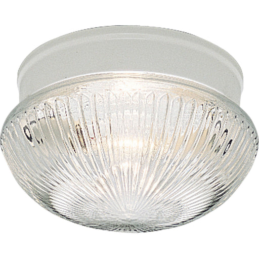 Fitter Two Light Flush Mount in White