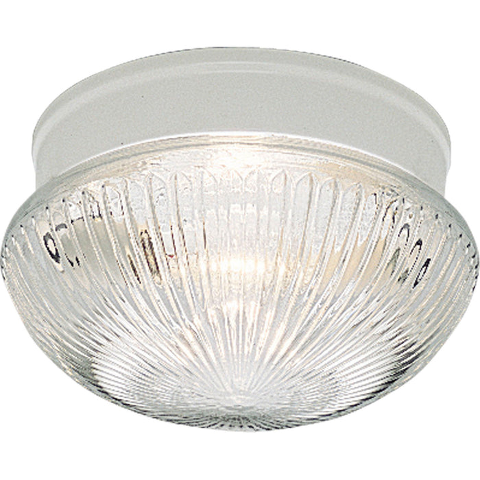 Fitter Two Light Flush Mount in White