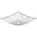 Square Glass Two Light Flush Mount in White
