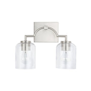 Carter 2-Light Bath Vanity Light in Brushed Nickel