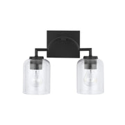 Carter 2-Light Bath Vanity Light in Matte Black