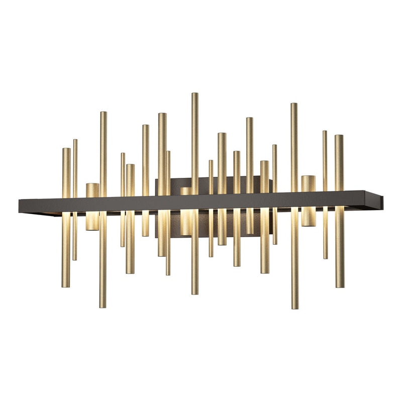 Cityscape LED Sconce in Oil Rubbed Bronze with Soft Gold Accent - 207915-LED-14-84 by Hubbardton Forge