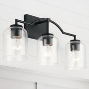Carter 3-Light Bath Vanity Light in Matte Black