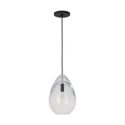 Alina Medium Accent Pendant in Clear Nightshade Black
