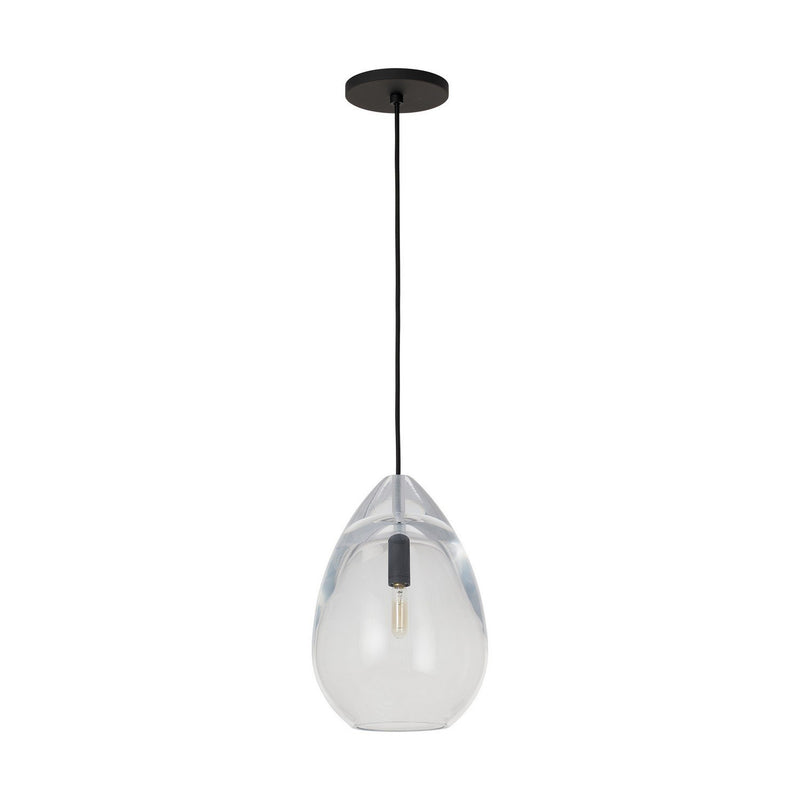 Alina Medium Accent Pendant in Clear Nightshade Black