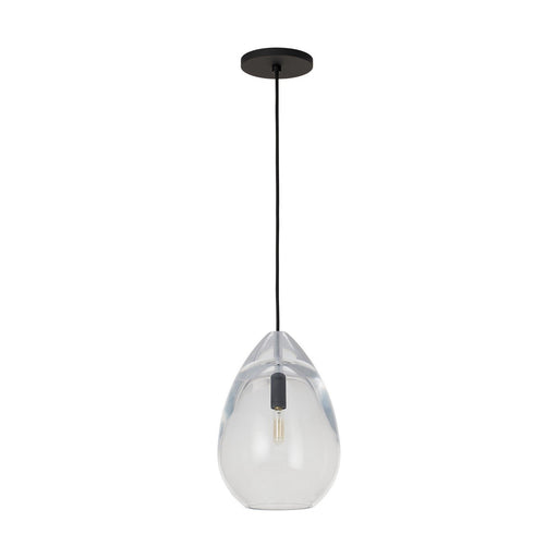 Alina Medium Accent Pendant in Clear Nightshade Black
