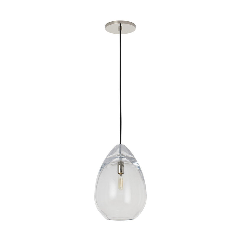 Alina Medium Accent Pendant in Clear Polished Nickel