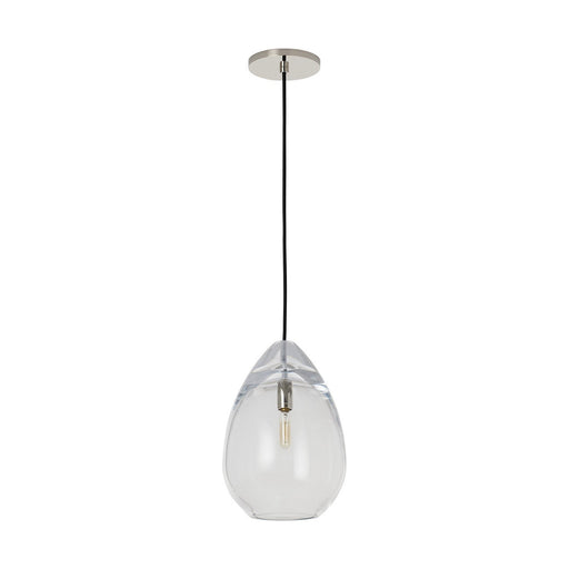 Alina Medium Accent Pendant in Clear Polished Nickel