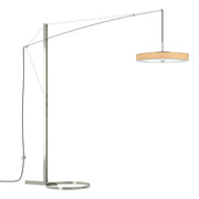Disq Arc LED Floor Lamp in Sterling - 234510-LED-85-SG1970 by Hubbardton Forge