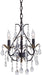 3-Light Mini-Chandelier in Castlewood Walnutt with Silver Highlights - Lamps Expo