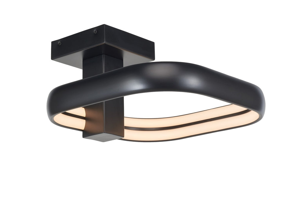 Rave LED Flushmount in Matte Black