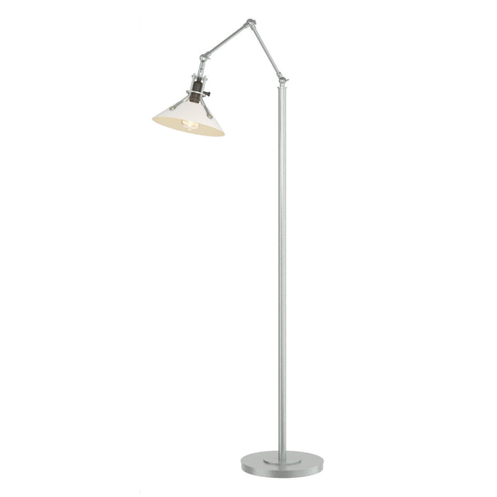 Henry Floor Lamp in Vintage Platinum with White Accent - 242215-SKT-82-02 by Hubbardton Forge