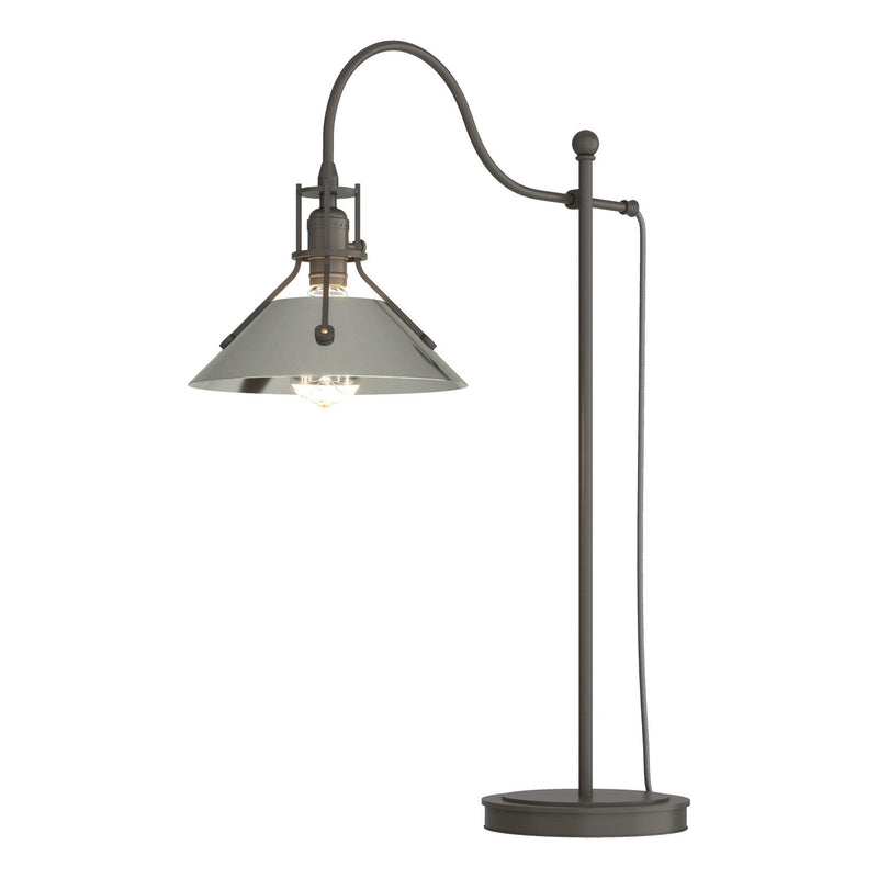 Henry Table Lamp in Dark Smoke with Sterling Accent - 272840-SKT-07-85 by Hubbardton Forge