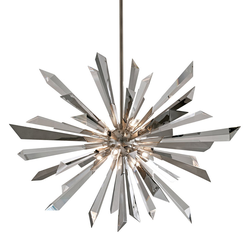 Inertia 8-Light Chandelier in Warm Silver Leaf