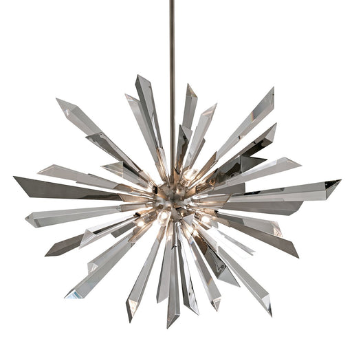 Inertia 8-Light Chandelier in Warm Silver Leaf