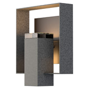 Shadow Box Outdoor Sconce in Coastal Natural Iron with Coastal Oil Rubbed Bronze Accent - 302603-SKT-20-14-ZM0546 by Hubbardton Forge