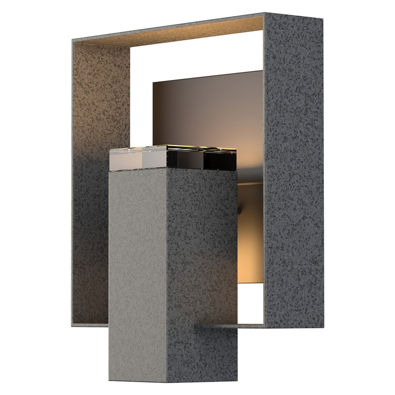 Shadow Box Outdoor Sconce in Coastal Natural Iron with Coastal Oil Rubbed Bronze Accent - 302603-SKT-20-14-ZM0546 by Hubbardton Forge