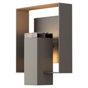 Shadow Box Outdoor Sconce in Coastal Dark Smoke with Coastal Black Accent - 302603-SKT-77-80-ZM0546 by Hubbardton Forge