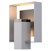 Shadow Box Outdoor Sconce in Coastal Burnished Steel with Coastal Oil Rubbed Bronze Accent - 302603-SKT-78-14-ZM0546 by Hubbardton Forge