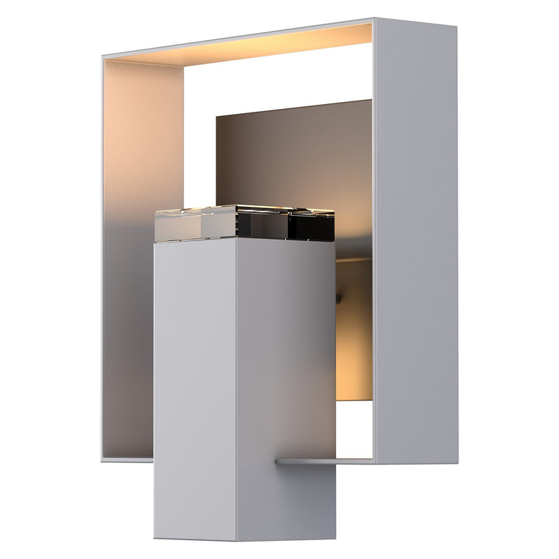 Shadow Box Outdoor Sconce in Coastal Burnished Steel with Coastal Oil Rubbed Bronze Accent - 302603-SKT-78-14-ZM0546 by Hubbardton Forge