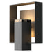 Shadow Box Outdoor Sconce in Coastal Black with Coastal Natural Iron Accent - 302603-SKT-80-20-ZM0546 by Hubbardton Forge