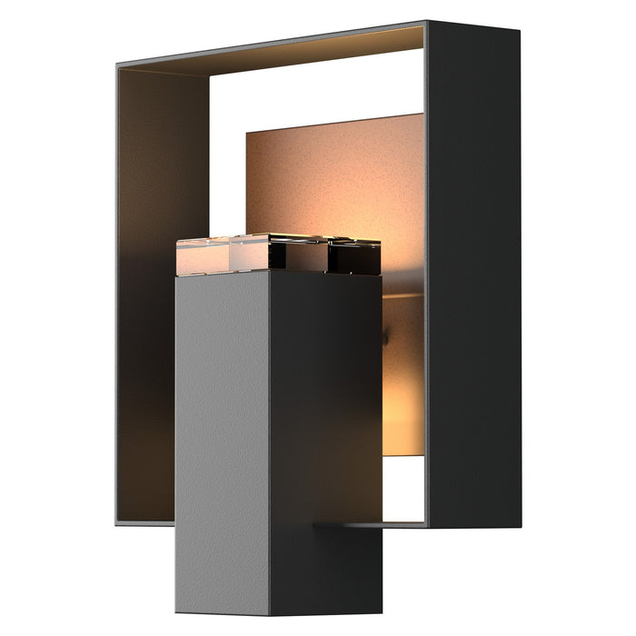 Shadow Box Outdoor Sconce in Coastal Black with Coastal Bronze Accent - 302603-SKT-80-75-ZM0546 by Hubbardton Forge