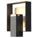 Shadow Box Outdoor Sconce in Coastal Black with Coastal Burnished Steel Accent - 302603-SKT-80-78-ZM0546 by Hubbardton Forge