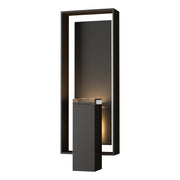 Shadow Box Large Outdoor Sconce in Coastal Oil Rubbed Bronze with Coastal Black Accent - 302605-SKT-14-80-ZM0546 by Hubbardton Forge