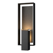 Shadow Box Large Outdoor Sconce in Coastal Black with Coastal Natural Iron Accent - 302605-SKT-80-20-ZM0546 by Hubbardton Forge