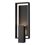 Shadow Box Large Outdoor Sconce in Coastal Black with Coastal Black Accent - 302605-SKT-80-80-ZM0546 by Hubbardton Forge