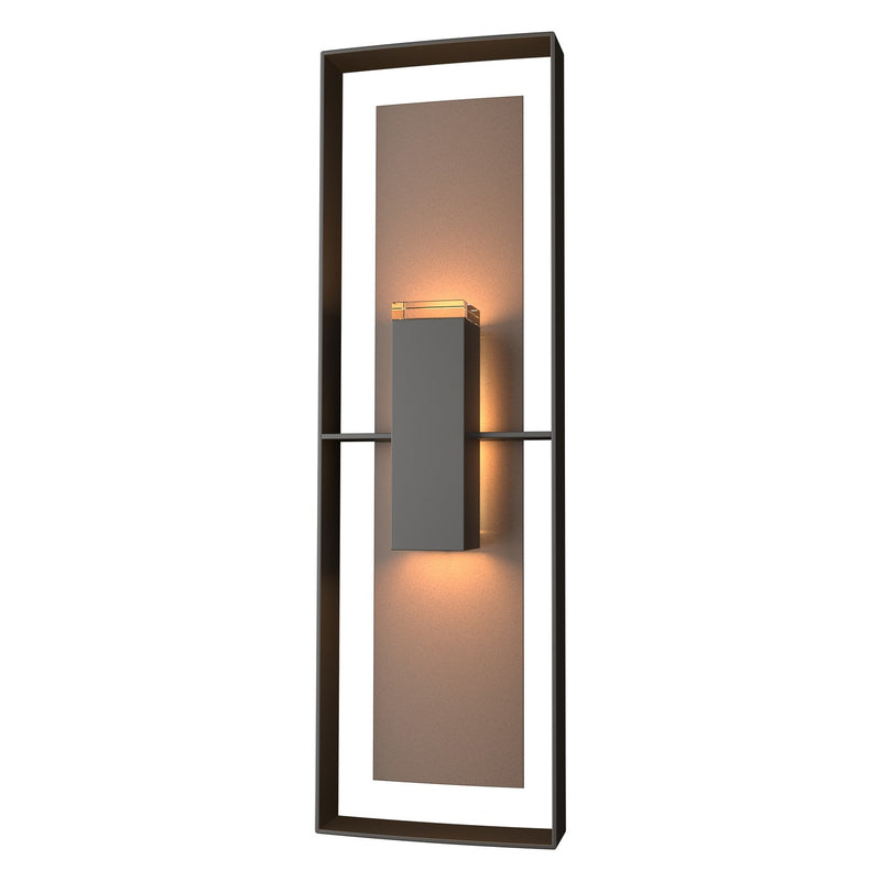 Shadow Box Tall Outdoor Sconce in Coastal Oil Rubbed Bronze with Coastal Bronze Accent - 302607-SKT-14-75-ZM0546 by Hubbardton Forge