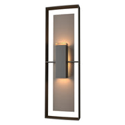 Shadow Box Tall Outdoor Sconce in Coastal Oil Rubbed Bronze with Coastal Dark Smoke Accent - 302607-SKT-14-77-ZM0546 by Hubbardton Forge