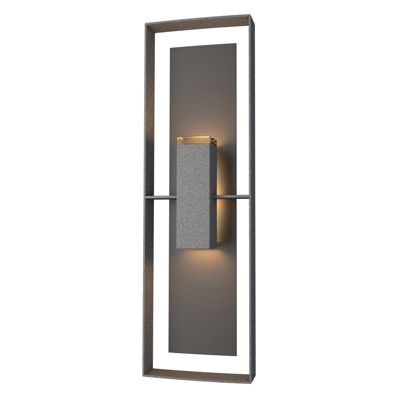 Shadow Box Tall Outdoor Sconce in Coastal Natural Iron with Coastal Oil Rubbed Bronze Accent - 302607-SKT-20-14-ZM0546 by Hubbardton Forge