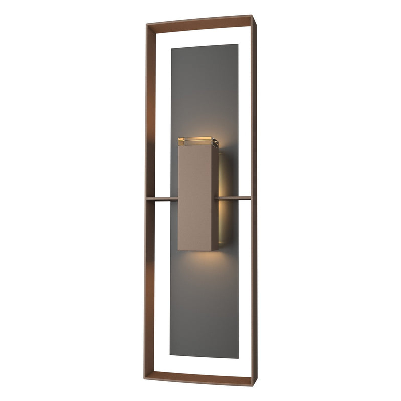 Shadow Box Tall Outdoor Sconce in Coastal Bronze with Coastal Black Accent - 302607-SKT-75-80-ZM0546 by Hubbardton Forge