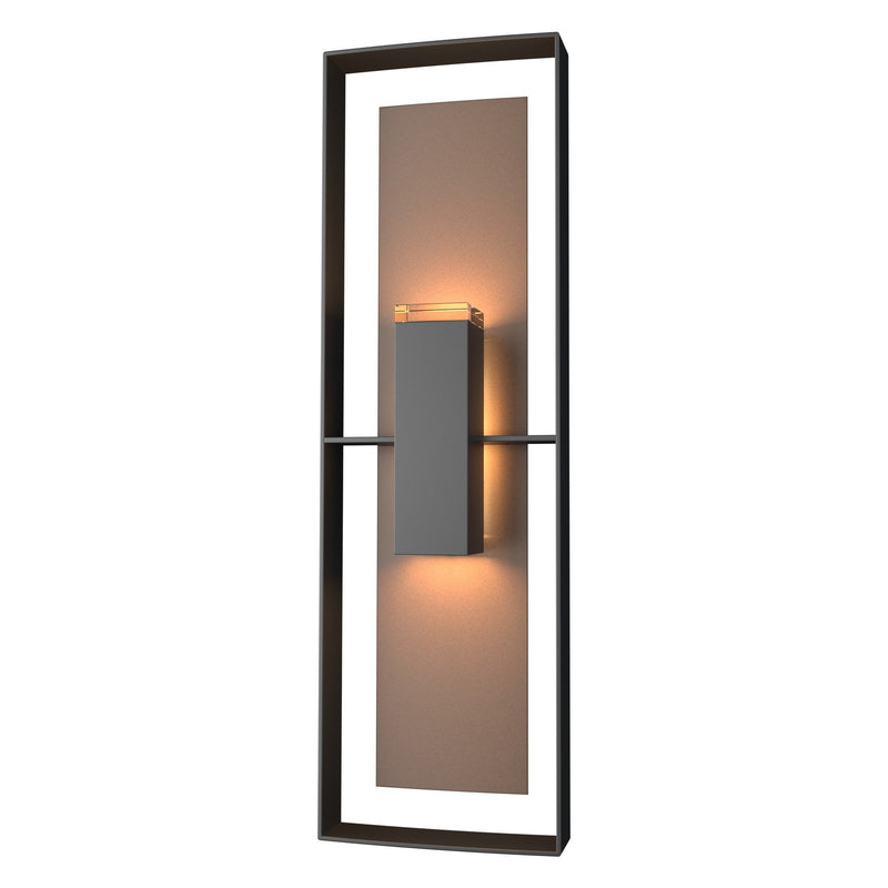 Shadow Box Tall Outdoor Sconce in Coastal Black with Coastal Bronze Accent - 302607-SKT-80-75-ZM0546 by Hubbardton Forge