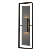 Shadow Box Tall Outdoor Sconce in Coastal Black with Coastal Black Accent - 302607-SKT-80-80-ZM0546 by Hubbardton Forge