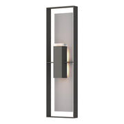 Shadow Box Extra Tall Sconce in Coastal Natural Iron with Coastal Burnished Steel Accent - 302608-SKT-20-78-ZM0736 by Hubbardton Forge