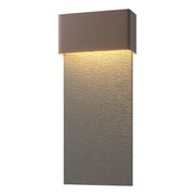 Stratum Large Dark Sky Friendly LED Outdoor Sconce in Coastal Bronze with Coastal Natural Iron Accent - 302632-LED-75-20 by Hubbardton Forge