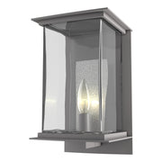 Kingston Outdoor Medium Sconce in Coastal Burnished Steel with Translucent Vintage Platinum Accent - 304840-SKT-78-81-ZM0076 by Hubbardton Forge