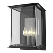 Kingston Outdoor Large Sconce in Coastal Black with Translucent Vintage Platinum Accent - 304842-SKT-80-81-ZM0084 by Hubbardton Forge