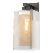 Polaris Outdoor Large Sconce in Coastal Oil Rubbed Bronze with Coastal Silver Accent - 304854-SKT-14-72-ZM0707 by Hubbardton Forge