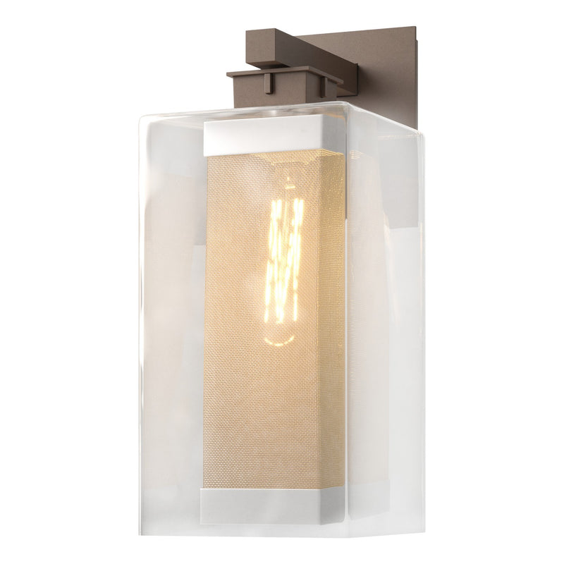 Polaris Outdoor Large Sconce in Coastal Bronze with Coastal Silver Accent - 304854-SKT-75-72-ZM0707 by Hubbardton Forge