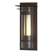 Torch Small Outdoor Sconce with Top Plate in Coastal Bronze - 305996-SKT-75-ZS0654 by Hubbardton Forge