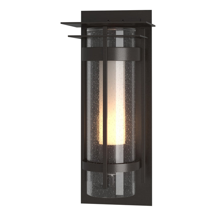 Torch XL Outdoor Sconce with Top Plate in Coastal Oil Rubbed Bronze - 305999-SKT-14-ZS0664 by Hubbardton Forge