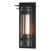 Torch XL Outdoor Sconce with Top Plate in Coastal Black - 305999-SKT-80-ZS0664 by Hubbardton Forge