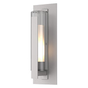 Vertical Bar Fluted Glass Large Outdoor Sconce in Coastal Burnished Steel - 307283-SKT-78-ZU0662 by Hubbardton Forge