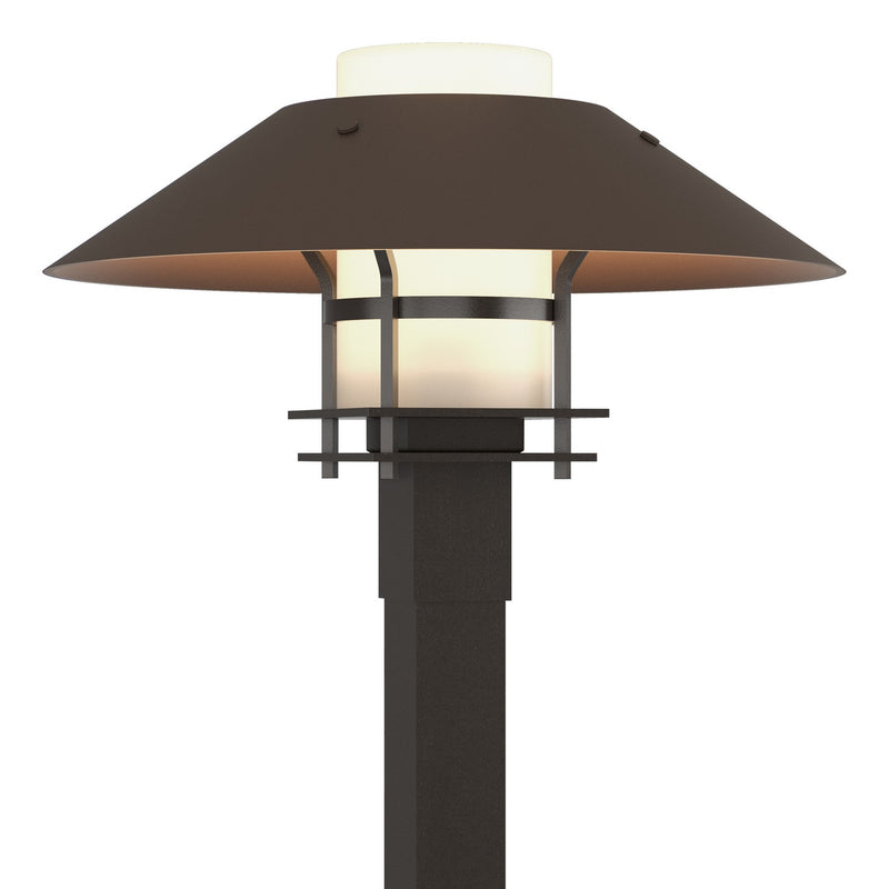 Henry Outdoor Post Light in Coastal Oil Rubbed Bronze with Coastal Bronze Accent - 344227-SKT-14-75-GG0026 by Hubbardton Forge