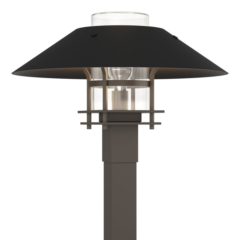 Henry Outdoor Post Light in Coastal Dark Smoke with Coastal Black Accent - 344227-SKT-77-80-ZM0026 by Hubbardton Forge